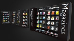 modular magazine book shelf bookshop magazine, books, bookshelf, 3d-model, bookstore, magazines, 3d-asset, bookshelves, 3dmodel