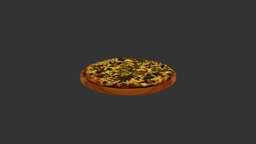 Mix Mushrooms Pizza pizza, 3dmodel