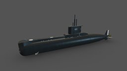 KRI Nanggala 402 Submarine corvette, indonesia, frigate, destroyer, kri, u-boat, sketchup, 3d, sketchfab, submarine, korvet, tni-al, alugoro, kapal-selam, nanggala, type-209