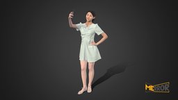 Asian Woman Scan_Posed 62 100K poly body, people, standing, asian, bodyscan, ar, posed, woman, korean, bodyscan-3d-model, woman3d, character, photogrammetry, scan, female, human, korean-style, noai