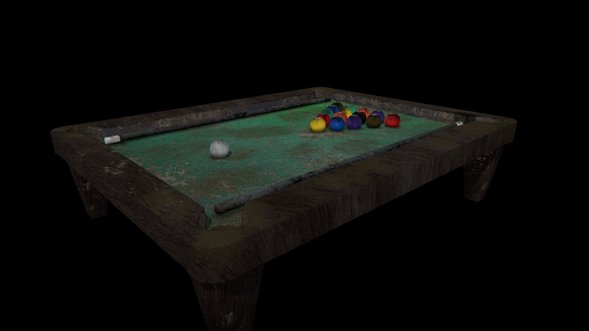 Mesa de pool realizada en 3D MAX y texturizada en Substance Painter - Mesa pool - 3D model by rosariograndis 3d model