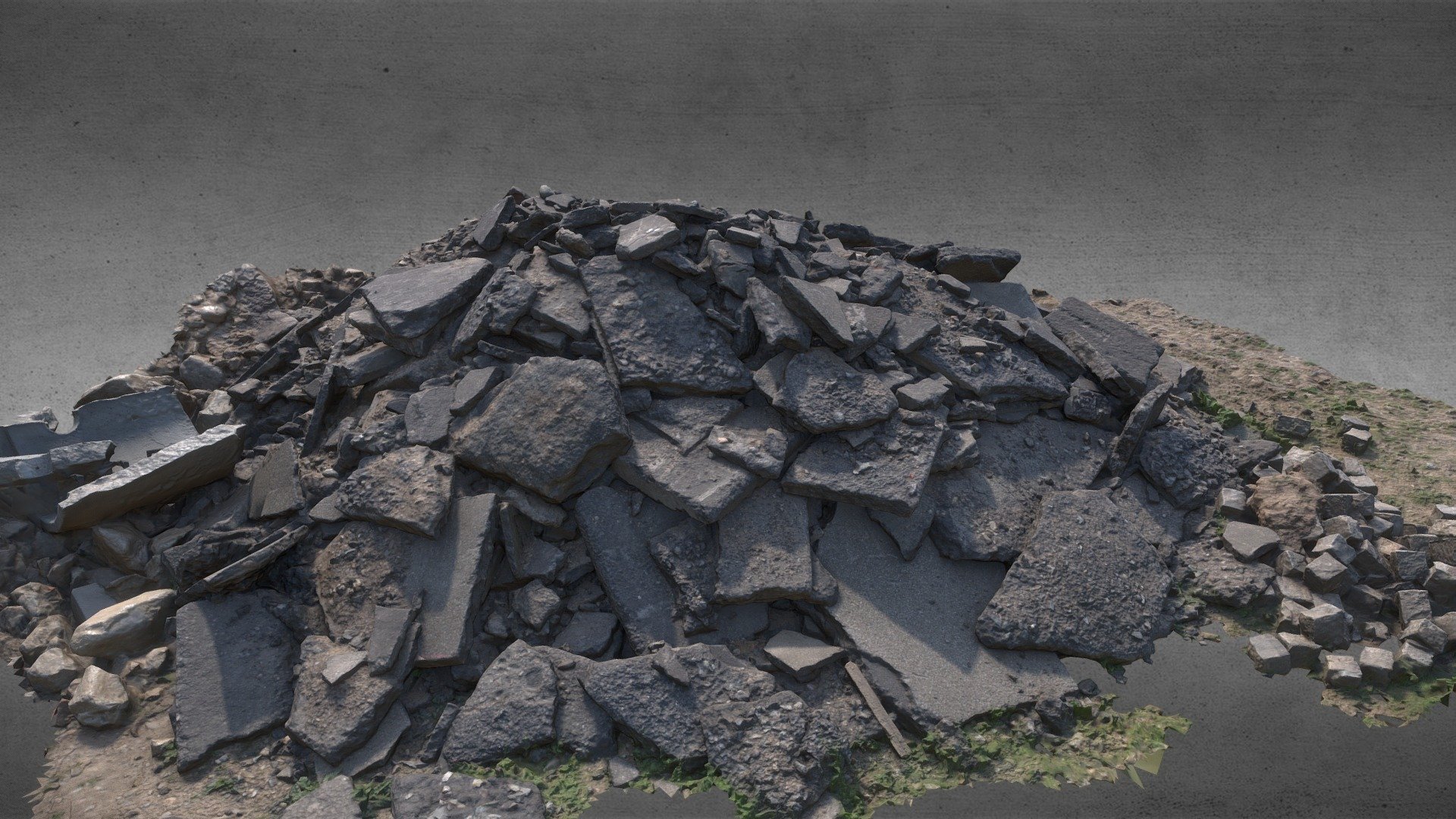 A photoscan of a stone and construction rubble pile. Model (FBX) has around 80.000 vertices. Textures are in JPG format in 8K (diffuse and normal) and 4K (AO and roughness).

Related models are the huge stone pile and the stone rubble pile.

Have fun! - Construction rubble - Download Free 3D model by Exploring Europe and Beyond (@ExploringEuropeAndBeyond) 3d model