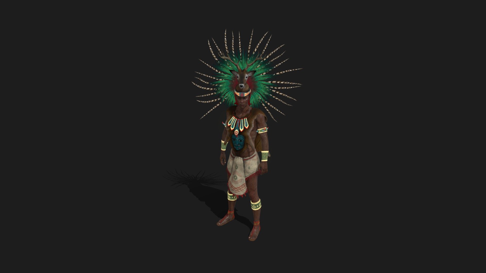 Aztec Priest - 3D model by Micltan: The Game -  An Ancient Mythical Tale (@micltanthegame) 3d model