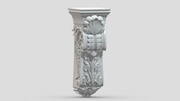 Scroll Corbel 09 stl, room, printing, set, element, luxury, console, architectural, detail, column, module, pack, ornament, molding, cornice, carving, classic, decorative, bracket, capital, decor, print, printable, baroque, classical, kitbash, pearlworks, architecture, 3d, house, decoration, interior, wall, pearlwork
