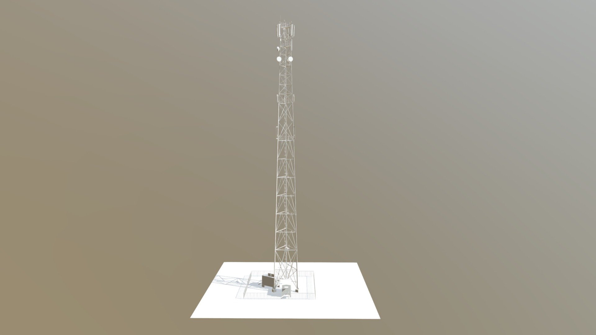 Cellular base station on the tower 72 m - Cellular base station on the tower 72 m - 3D model by ihar.valasatau 3d model