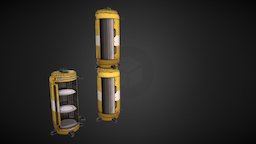 Canister canister, borderlands-2, prop-asset, low-poly, hand-painted, stylized