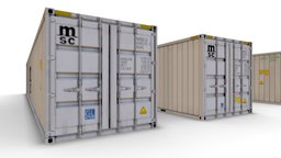 Reefer Containers food, set, standard, ready, shipping, goods, tank, port, refrigerator, fridge, crane, freight, watercraft, reefer, 20ft, game, container, industrial, 40ft