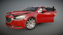 Mazda 6 japan, luxury, speed, mazda, simulator, og, 6, tuning, perfomance, low-poly, vehicle, lowpoly, mobile, car, interior, gameready, mazda6, raacing