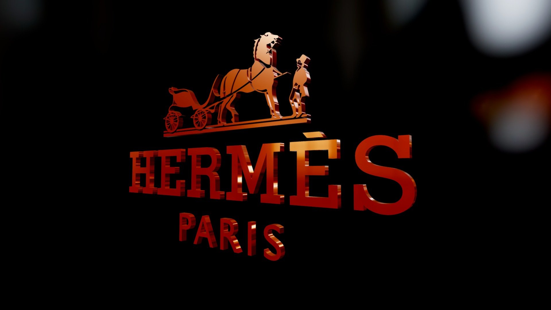 HERMES LOGO 3D LUXURY RETAIL BRANDING - HERMES LOGO 3D LUXURY RETAIL BRANDING - Download Free 3D model by vmmaniac 3d model