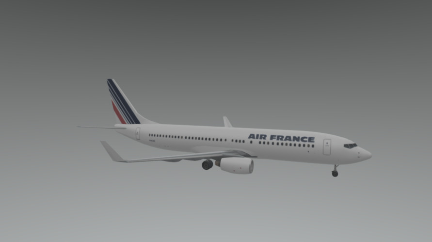 Airfrance B 737-800 - 3D model by svenpotsdam 3d model