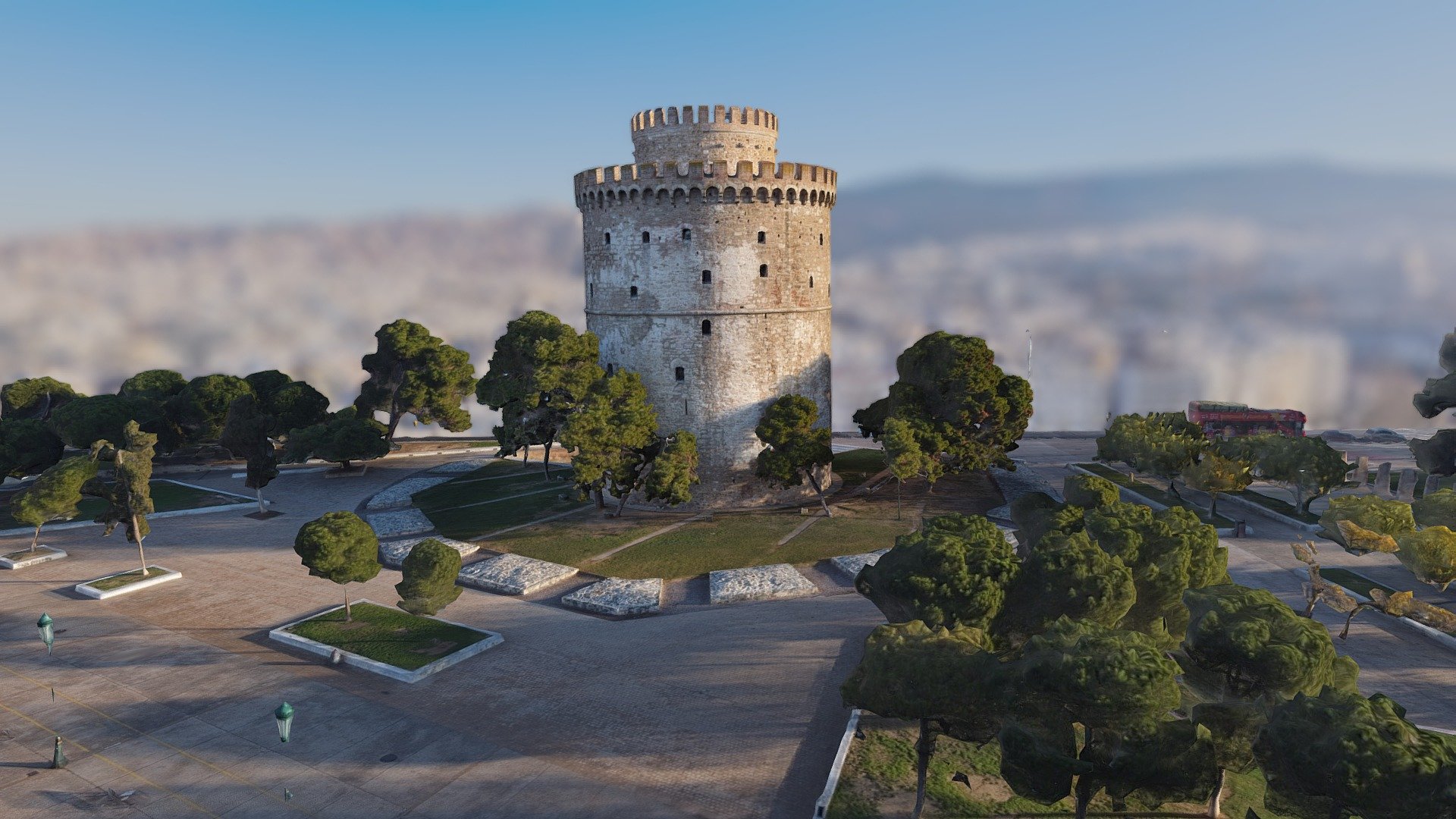 https://en.wikipedia.org/wiki/White_Tower_of_Thessaloniki - White Tower (Λευκός Πύργος) Thessaloniki Greece - Buy Royalty Free 3D model by Vasilis Triantafyllou (@trelobyte) 3d model