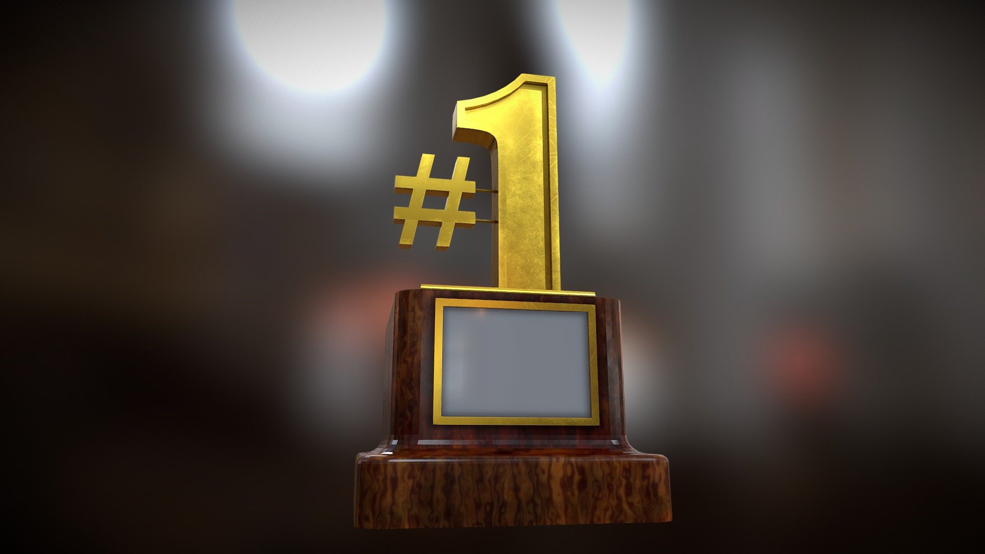 A cheap low poly model trophy with the number one on it.

Generic gold and wood, and the frame for the engravings or plaque is plastic grey.




ONLY THE FBX MODEL

Textures are already embedded.

If I could price it lower than $3.99 then I would price it $2. But hey.... I gotta find a way to earn some money.
 - Trophy Number 1 - Buy Royalty Free 3D model by AnshiNoWara 3d model