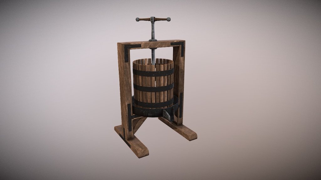 Let's make some wine! - Wine Press - 3D model by evanzappel 3d model