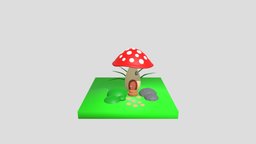 MUSHROOM HOUSE mushroom, 3d, blender
