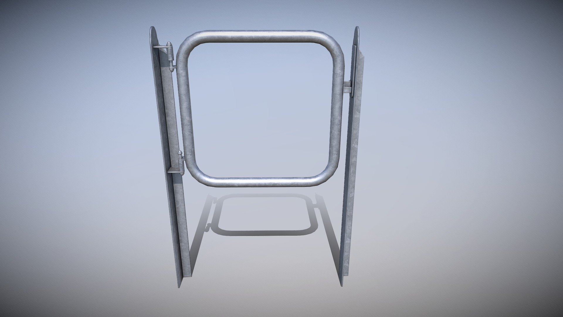 Here is a small railing door with animation (the low-poly version).




high-poly version (Triangles 144.6k)
 - Small Steel Railing Door (Low-Poly) - Buy Royalty Free 3D model by VIS-All-3D (@VIS-All) 3d model