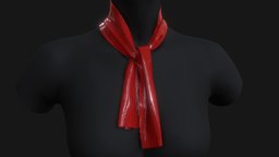 Neckerchief neck, scarf, fashion, knot, tie, bandana, fbx, realistic, rubber, woman, shawl, wrap, necktie, girl, free, clothing, highpoly, neckerchief