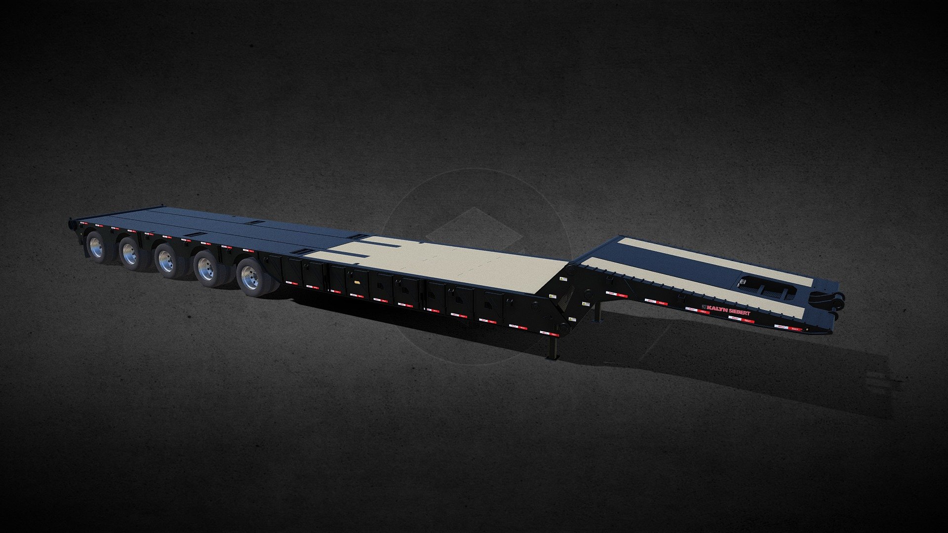 Kalyn Siebert Scissor Neck Oilfield trailer - 3D model by bansheewoj 3d model