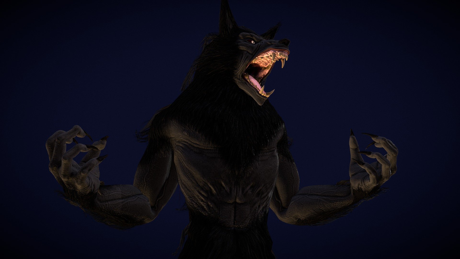 The player character model for the Werewolf  from the PC game Horror Legends.

https://store.steampowered.com/app/965640/Horror_Legends/?beta=0 - Werewolf from Horror Legends - 3D model by drakekaz 3d model