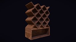 Scroll_Shelf_FBX shelf, viking, medieval, holder, furniture, scrolls, 3d, pbr