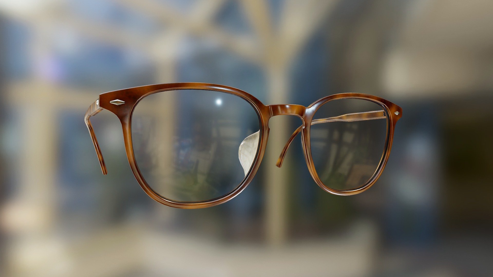 Generic Basic Wellington Glasses (Brown) - 3D model by VirTry Teams 3d model