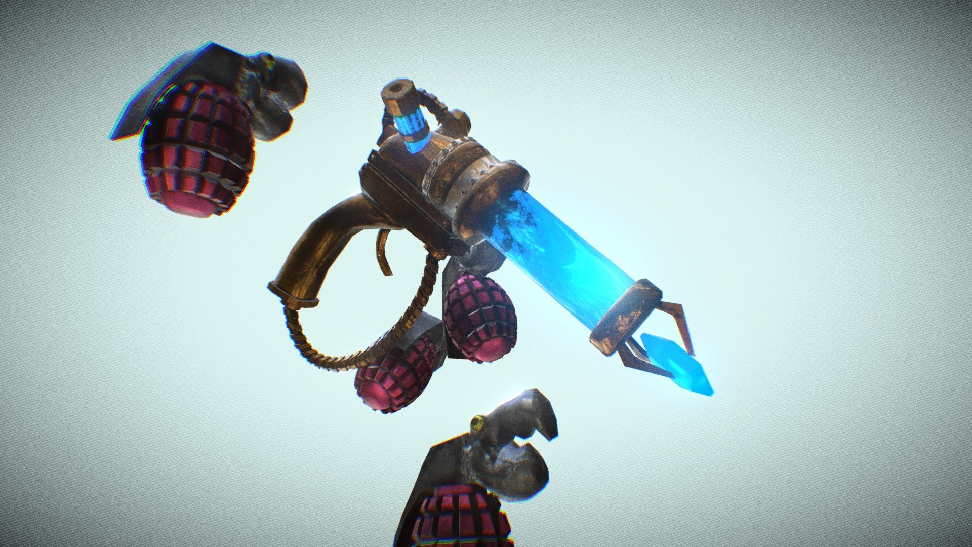 Laser Gun and Grenades of Jinx, League of Legends - Laser Gun of Jinx - 3D model by wamurya (@alfons) 3d model