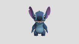 Stitch Idle GLTF Export Test rigging, rig, stitch, liloandstitch, rigged-character, rigged-and-animation, test, animation