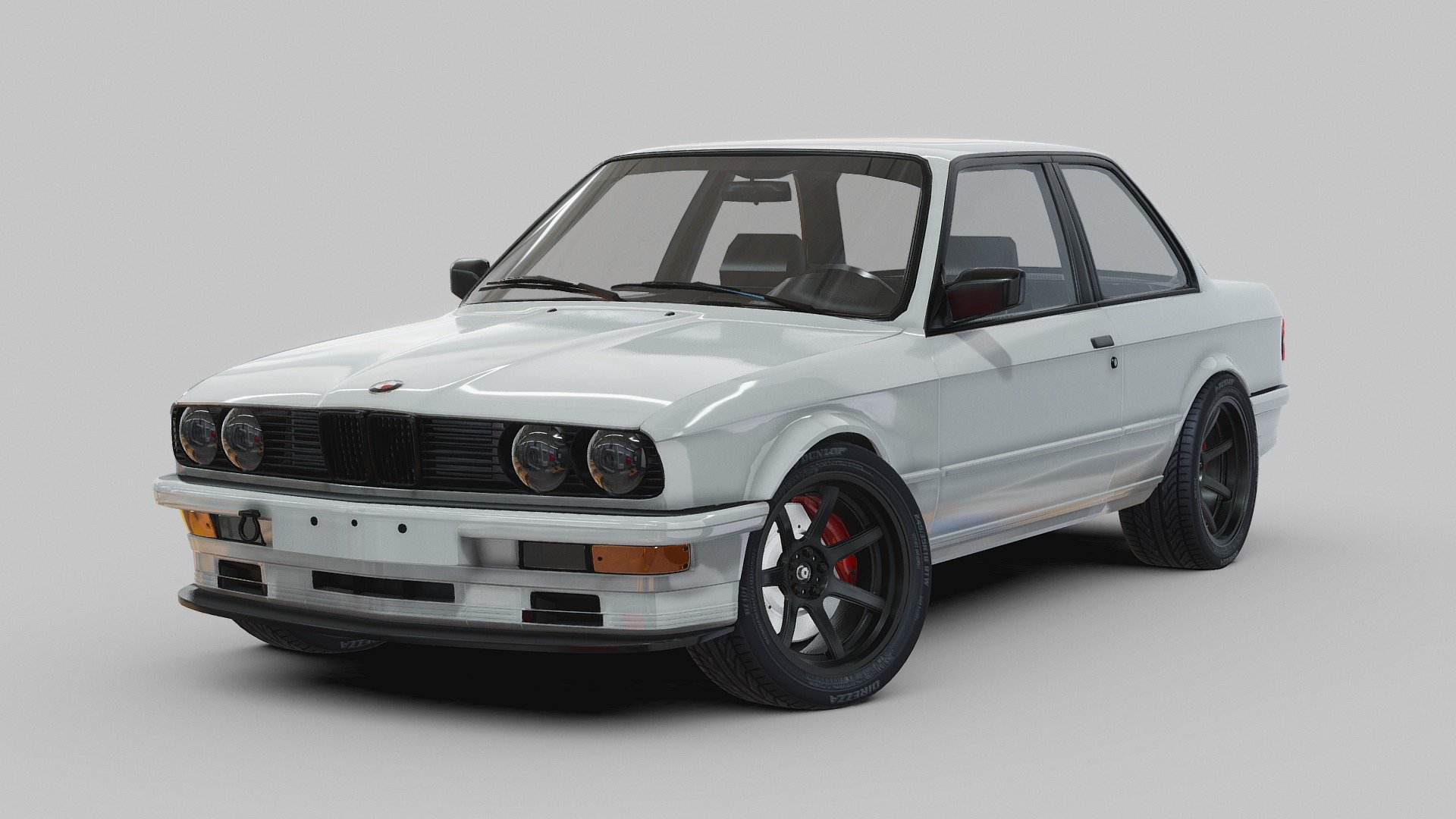 BMW E30 Coupe Stock Variation - BMW E30 Coupe Stock - Buy Royalty Free 3D model by Automotive 3D (@automotive3d) 3d model