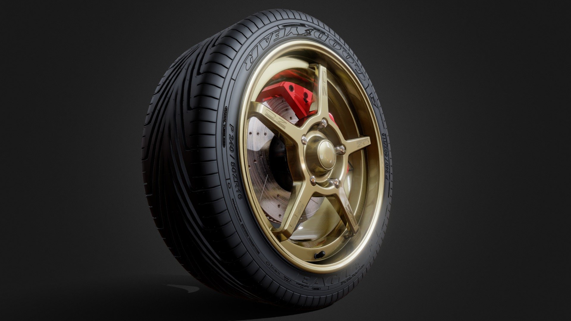 I have prepared an aluminum disc from OZ racing for your cars. The car wheel is also ready with a Brembo brake 3d model