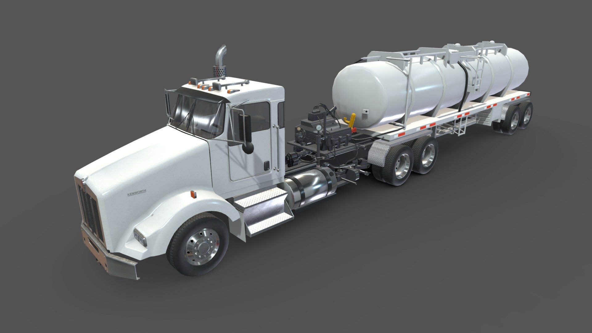 Oil Truck



File formats: 3ds Max 2015, OBJ, FBX, 3DS, Unity 2019.3



This model contains PNG textures(4096x4096):

-Base Color

-Metallness

-Roughness



-Diffuse

-Glossiness

-Specular



-Normal

-Ambient Occlusion - Kenworth T800 Oil Truck - Buy Royalty Free 3D model by pukamakara 3d model