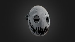 Mask low poly prop, props, mask, roblox, substancepainter, substance, character, asset, game, blender, lowpoly, model, gameready