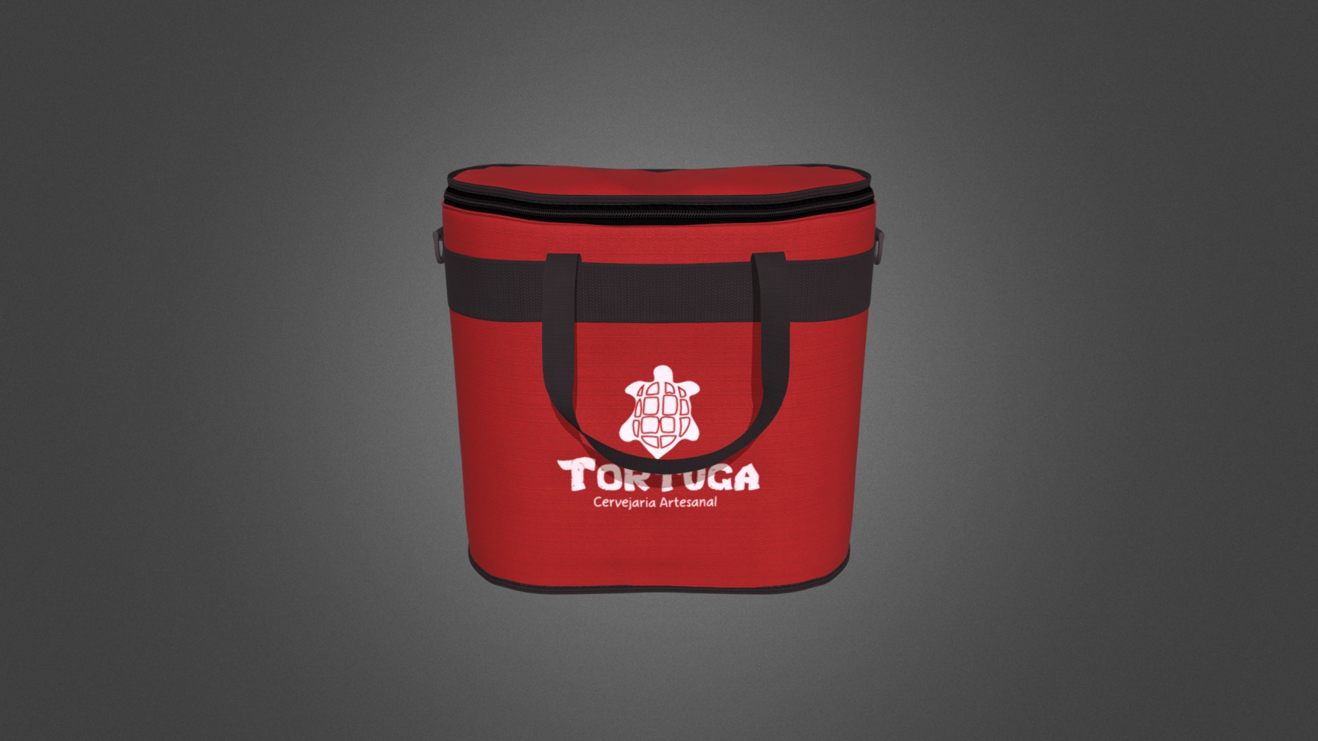 Cooler bag vermelha para latas para a cervejaria Tortuga - Cooler Bag Lata Tortuga Vermelha - 3D model by Leo Andalo (@growlerbags) 3d model