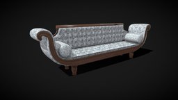 Chaise Longue victorian, sofa, vintage, antique, furniture, mansion, chaise-longue, drawingroom, chair