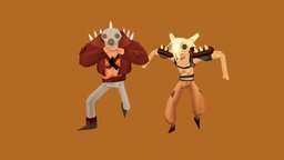 Mad Max Cartoon Characters madmax, character, lowpoly, rigged