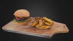 3D-BURGER burger, food, eat, hamburger, perfect, realistic, cheese, game-ready, optimized, game-asset, high-resolution, foodscan, foodchallenge
