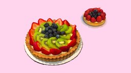PACK — TARTS france, food, fruit, 3d-scan, store, dessert, bakery, strawberry, tarts, photogrammetry, scan, download