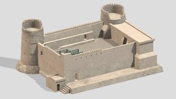 Al Batinah Castle Low Poly PBR Realistic castle, historic, residential, unreal, fantastic, vr, ar, aaa, hut, old, real, oman, castel, regions, townhouse, uae, unity, asset, game, 3d, stone, house, city, building, door, ql, fujairah, mintaqat, al-batinah, sohar, bithnah, hsn, lmrt, lfjyr, lbthn