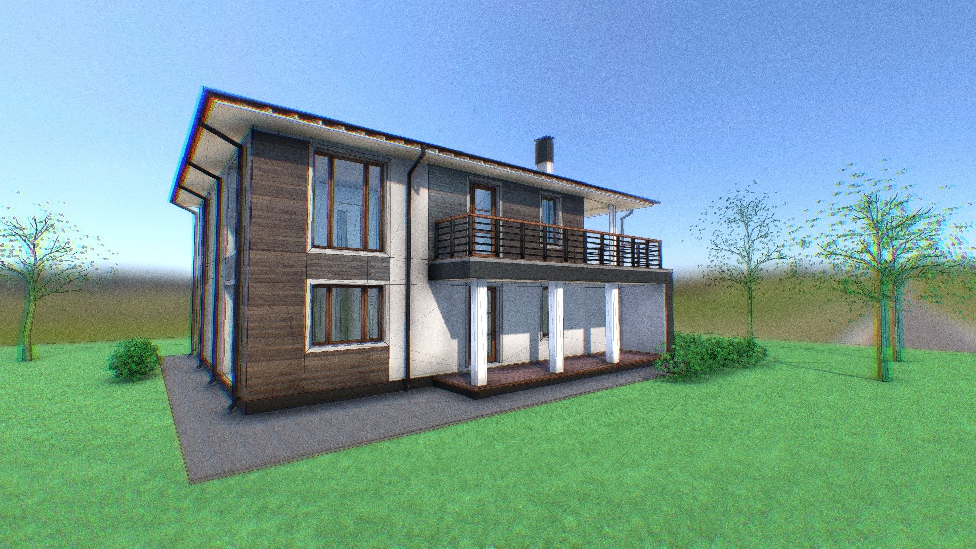 High-tech house - High-tech house - Buy Royalty Free 3D model by VRA (@architect47) 3d model