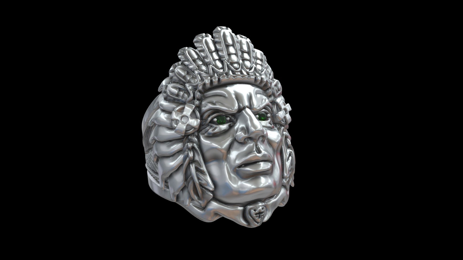 **3d model for jewelry production. **

**Ready to print Stl files. **

Native american chief warrior mens ring

Us Size Range:8/9/10/11/12/13 - Indian Chief Warrior Ring - Buy Royalty Free 3D model by jewelmodel.net (@iCADs) 3d model