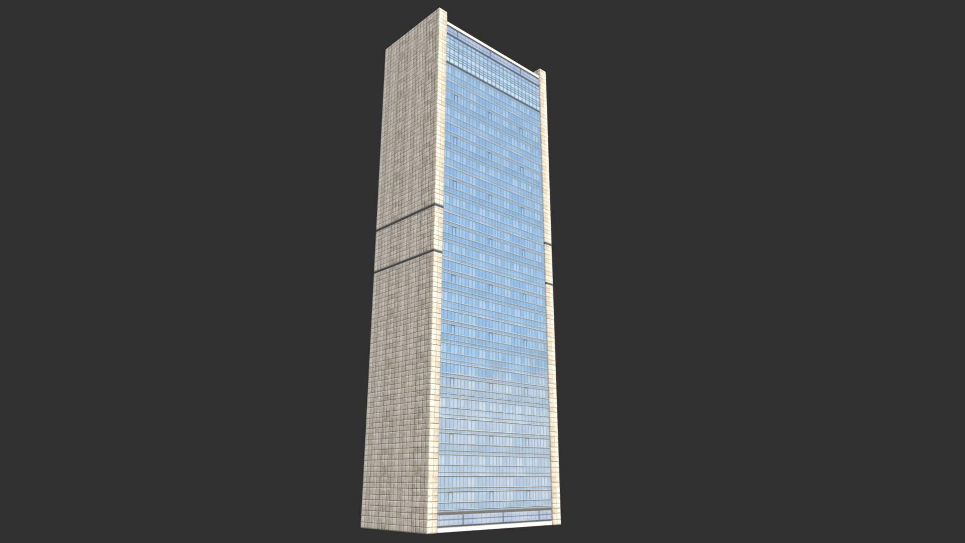 Low Poly 3d Model - Skyscraper1 - Buy Royalty Free 3D model by danielmikulik 3d model