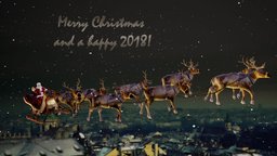 Merry Christmas and a Happy New Year! santa, christmas, reindeer, santaclaus