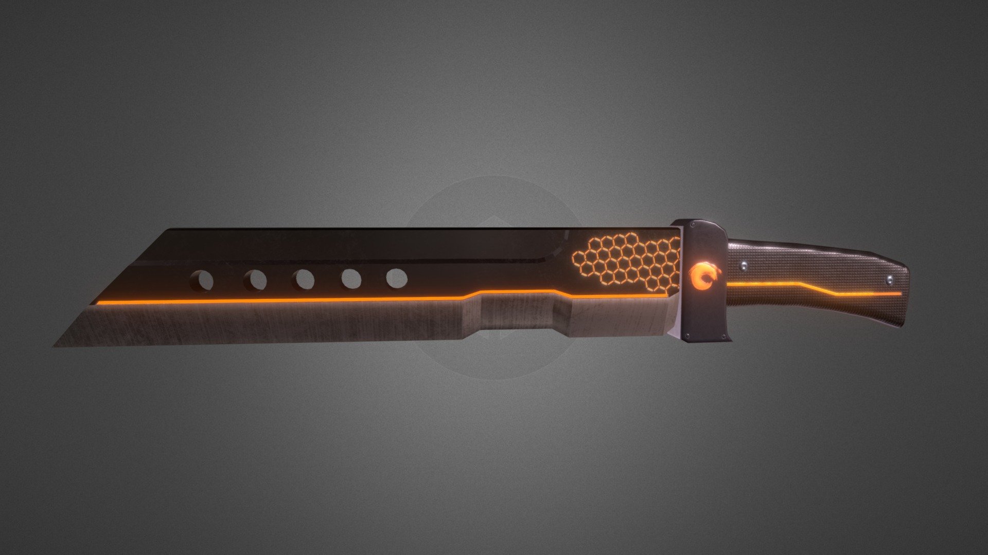 This knife was intended to be used in a first-person perspective game. It is one of the main weapons to be used 3d model
