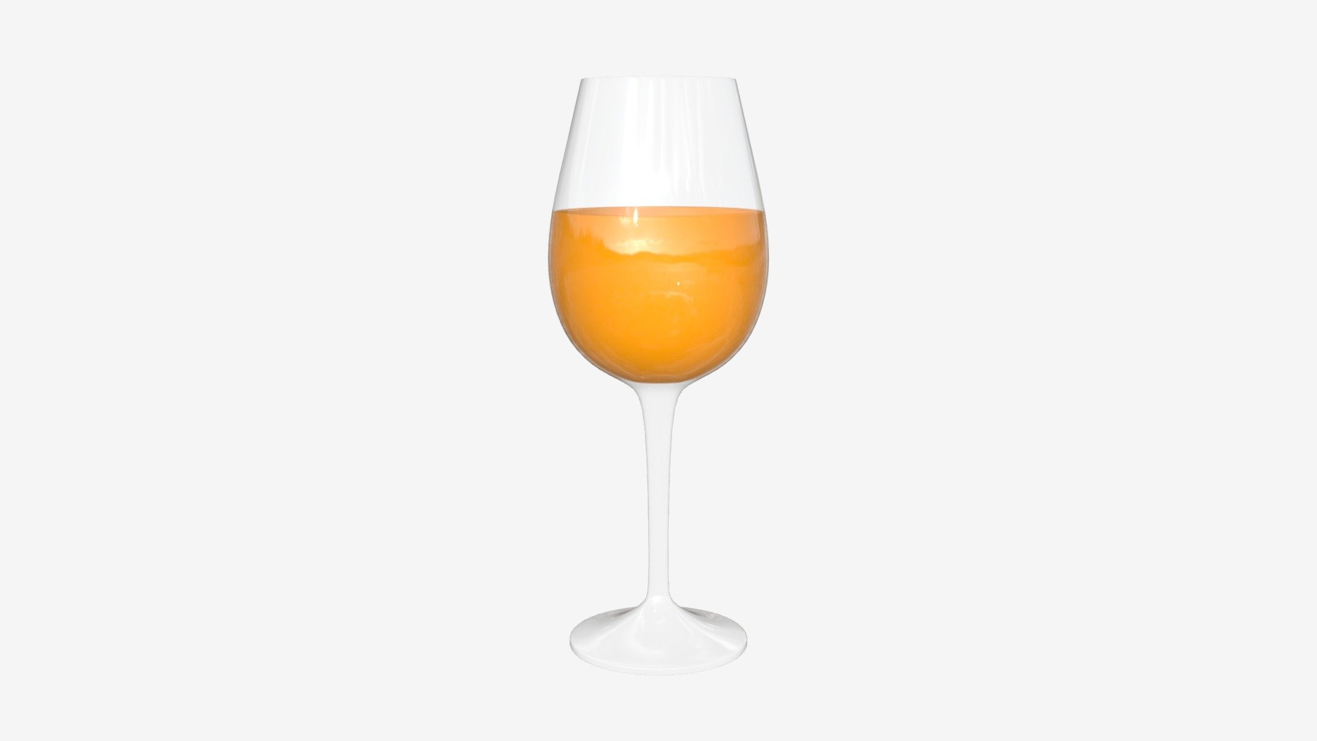 Wine tasting glass with orange juice - Buy Royalty Free 3D model by HQ3DMOD (@AivisAstics) 3d model