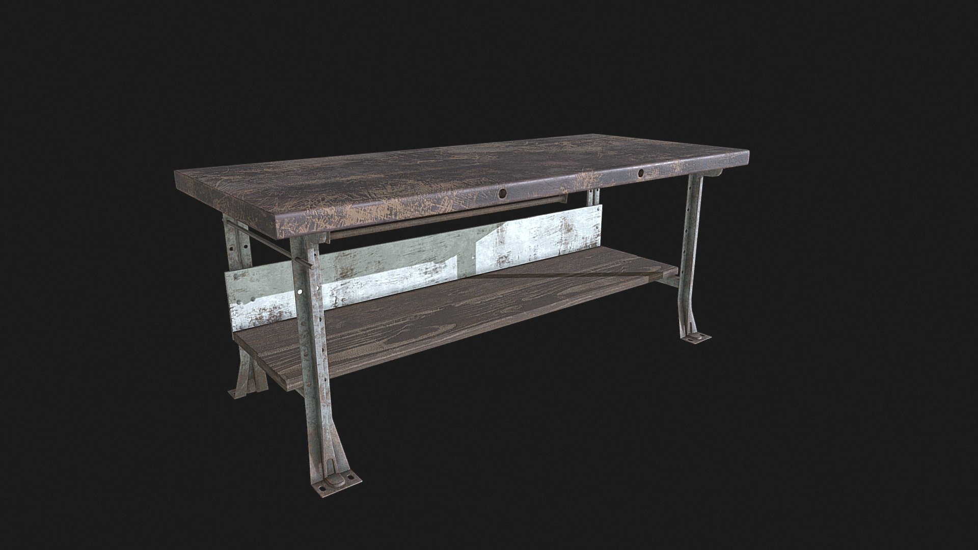 Workshop workbench I made as part of a school project - Workbench - Download Free 3D model by Eric Wallbank (@Ericwallbank) 3d model