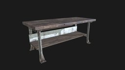 Workbench bench, table, tool, wood, workshop