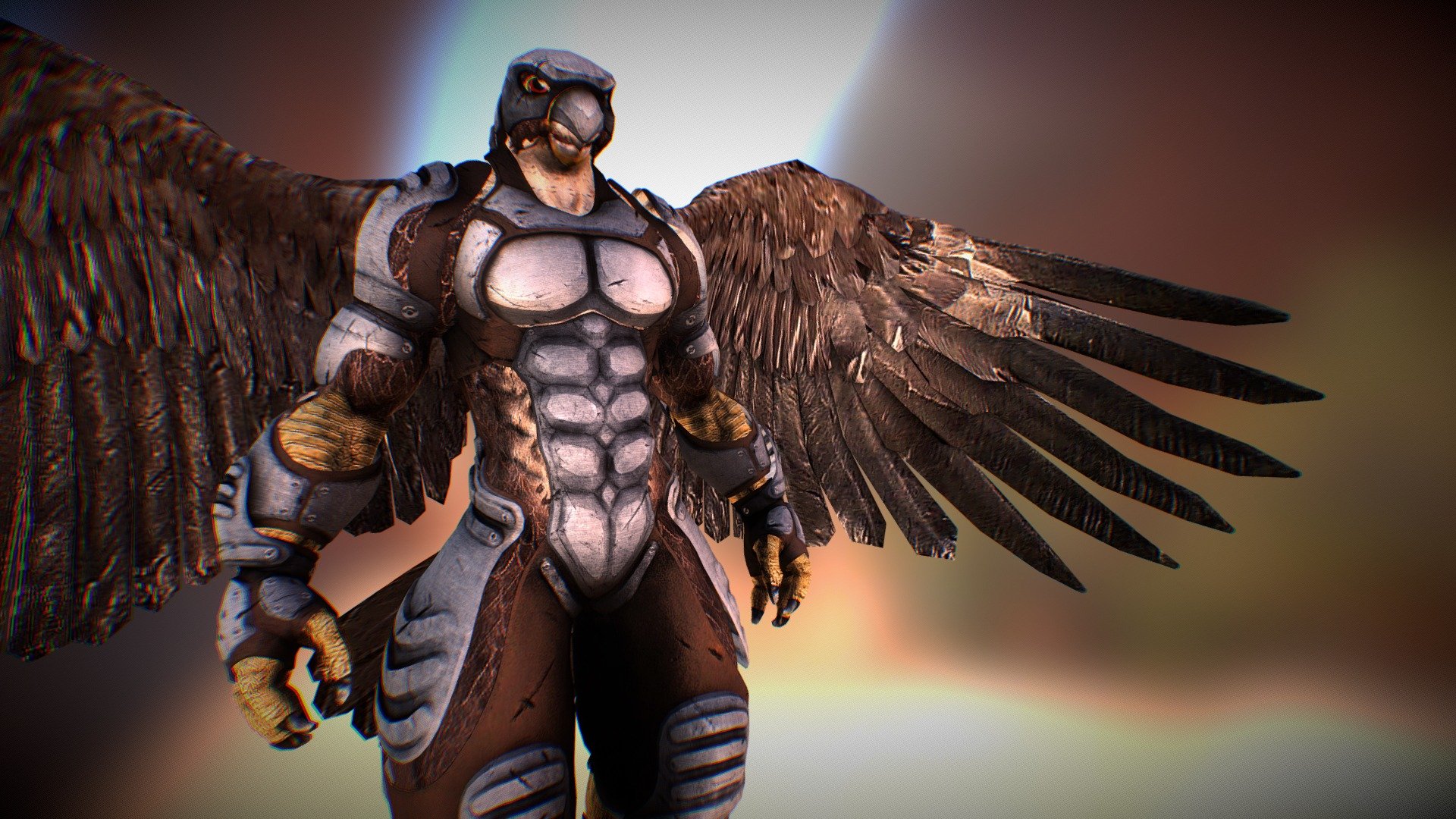 Game Character - Falcon V.7plus - 3D model by 7PLUS 3d model