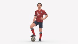 001177 junior soccerplayer with ball style, people, clothes, miniatures, realistic, junior, soccerplayer, character, 3dprint, model, human, male, ball