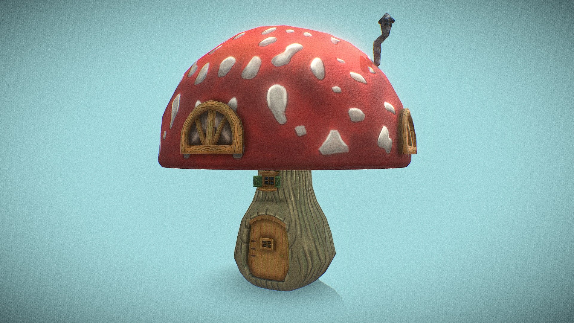 Mushroom House for Game - Mushroom House - 3D model by joudni 3d model