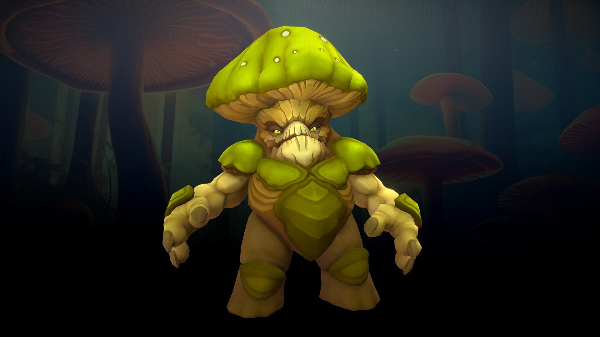 Stylized character for a project.

Software used: Zbrush, Autodesk Maya, Autodesk 3ds Max, Substance Painter - Stylized Mushroom Guardian - 3D model by N-hance Studio (@Malice6731) 3d model
