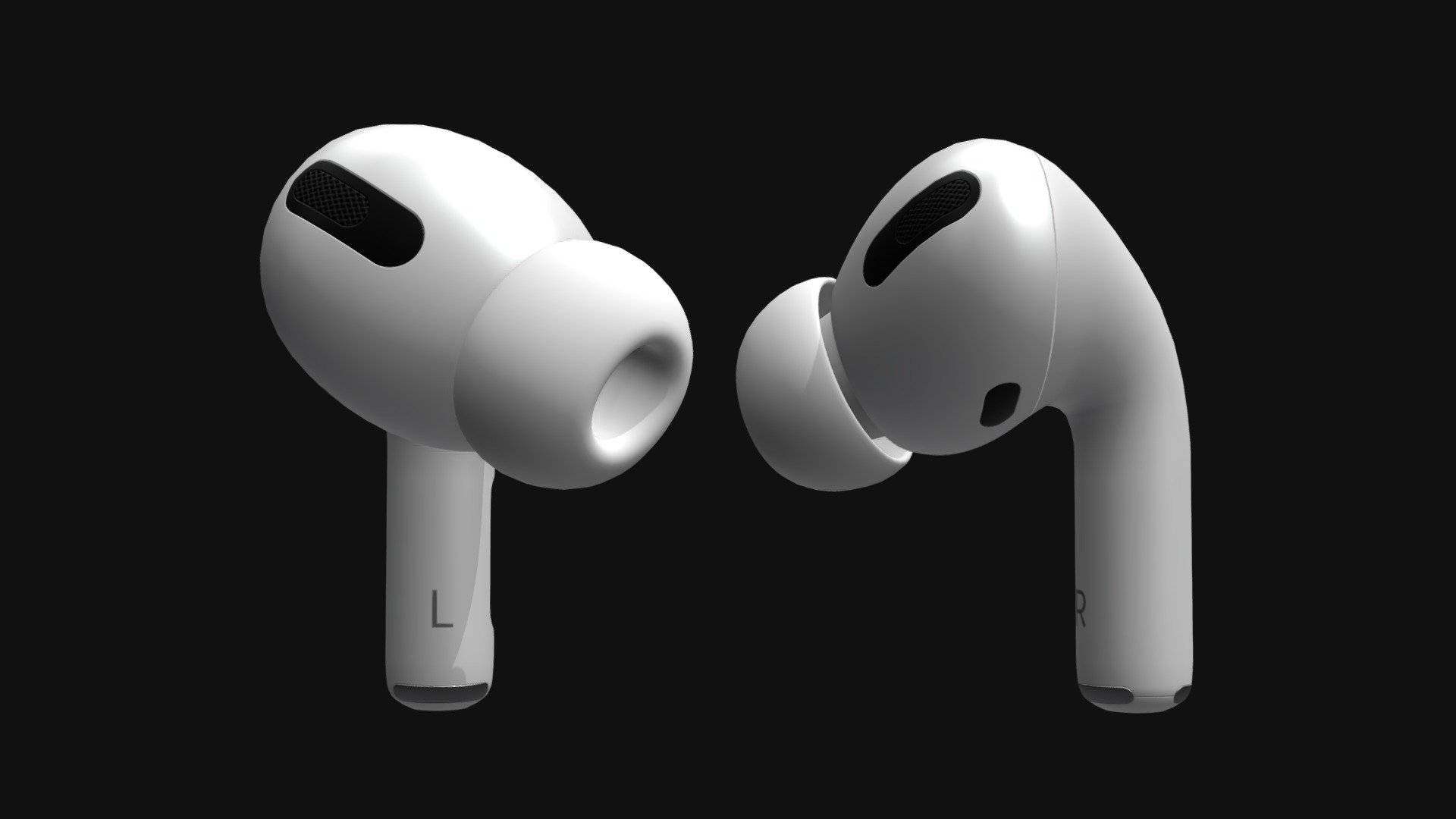 Apple AirPods Pro Low Poly 3D Model with Vector Textures. Original source file: Cinema 4D (.c4d). Additional file contains: .3ds, .obj and high resolution textures 3d model