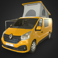 Renault Trafic : camping ready ! lowpoly, gamemodel